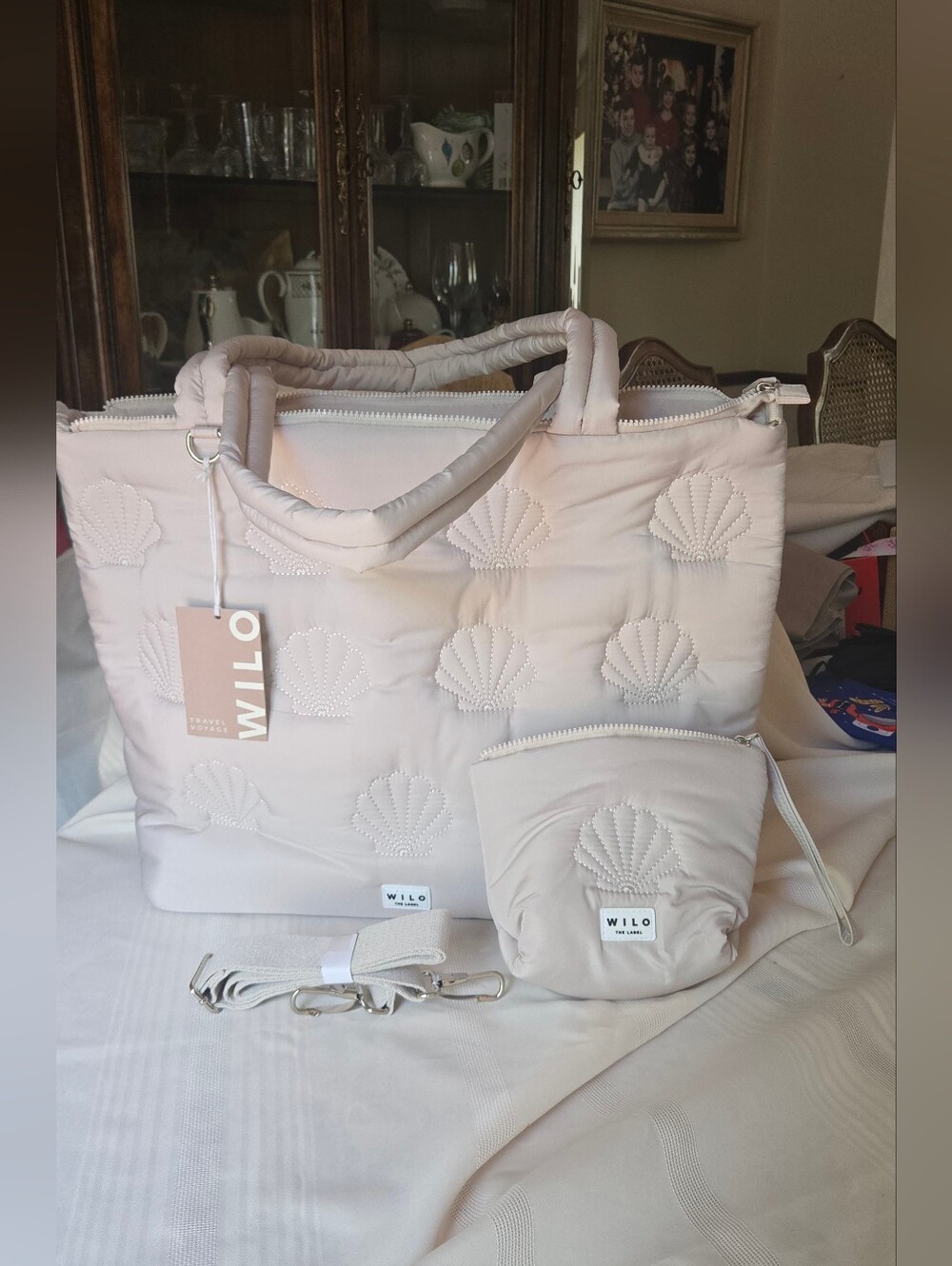 NWT Wilo Women's Nylon Quilted Shell Tote Set